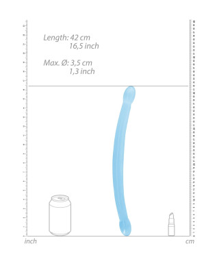 Gładkie podwójne dildo do sexu lesbijskiego 42 cm