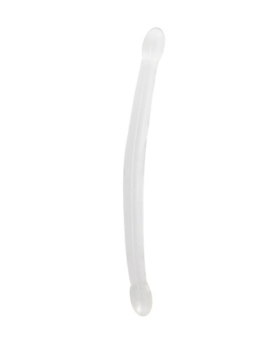 Podwójne silikonowe dildo gładkie długie 42 cm