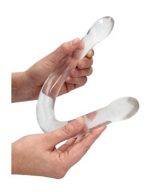 Podwójne silikonowe dildo gładkie długie 42 cm