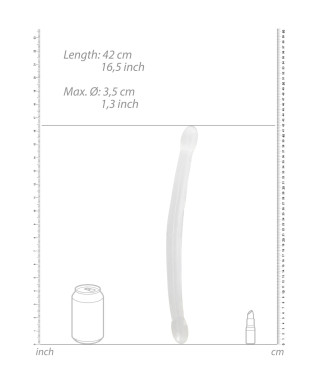 Podwójne silikonowe dildo gładkie długie 42 cm