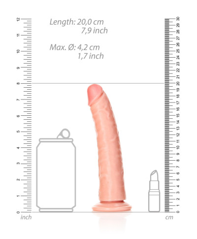 Slim Realistic Dildo with Suction Cup - 7 18 cm