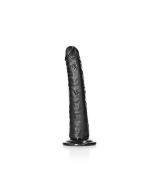 czarne silikonowe dildo z mocną przyssawką 225 cm