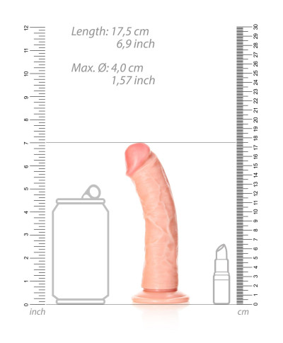 Curved Realistic Dildo with Suction Cup - 6 155 cm