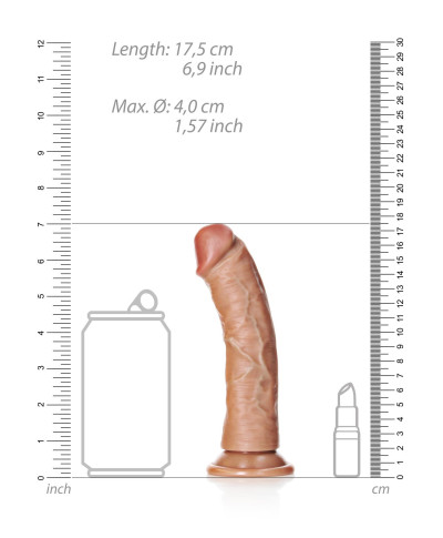 Curved Realistic Dildo with Suction Cup - 6 155 cm