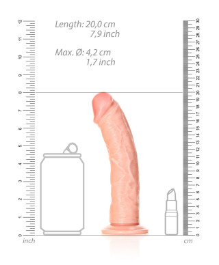 Curved Realistic Dildo with Suction Cup - 7 18 cm