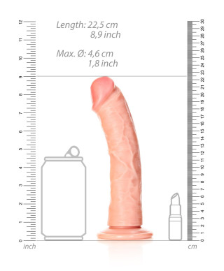 Realistyczne żylaste dildo z przyssawką 225 cm