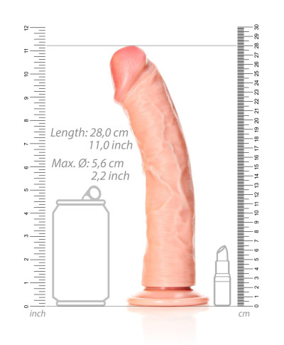 Curved Realistic Dildo with Suction Cup - 10 255 cm