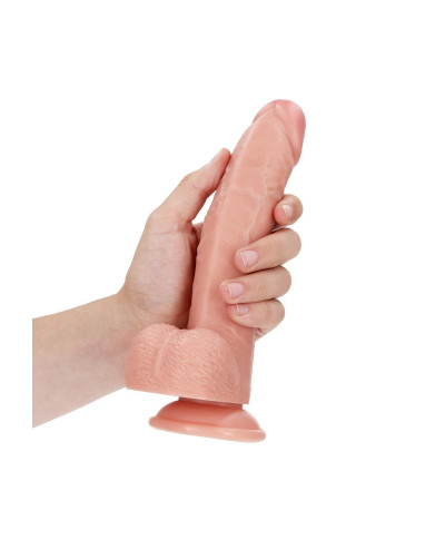 Silikonowe żylaste cieliste dildo przyssawka 23 cm