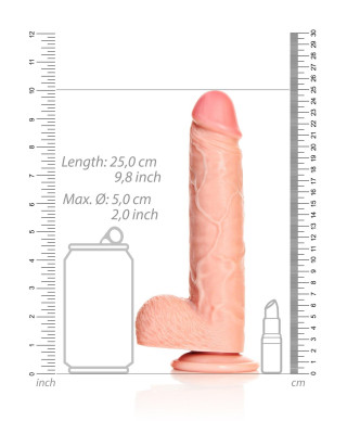 Duży żylasty penis dildo z mocnaą przyssawką 25 cm