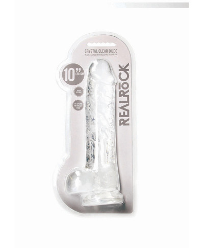 Duży przezroczysty żylasty penis grube dildo 24 cm