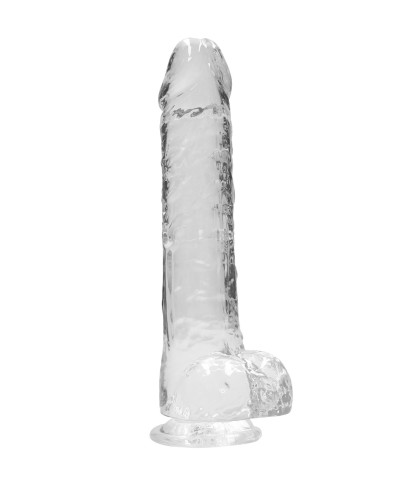 Duży przezroczysty żylasty penis grube dildo 24 cm