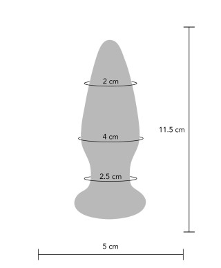 Szklany wibrujący korek analny sex buttplug 11cm