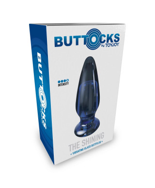 Szklany wibrujący korek analny sex buttplug 11cm