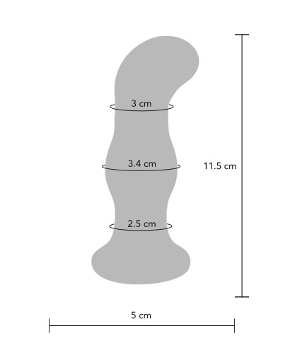 Szklany wibrujący korek analny plug 5 trybów 11 cm