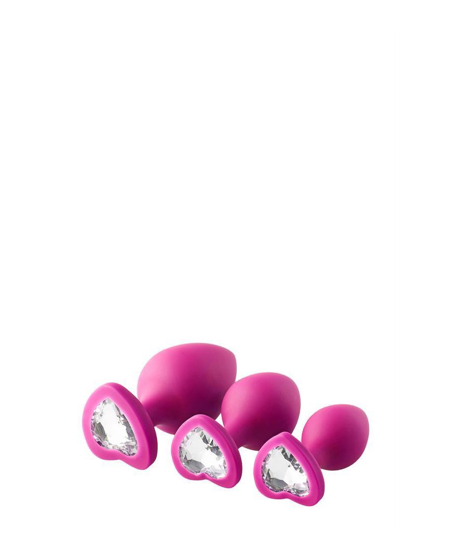 Zestaw 3x korek analny ozdobny diament sex plug