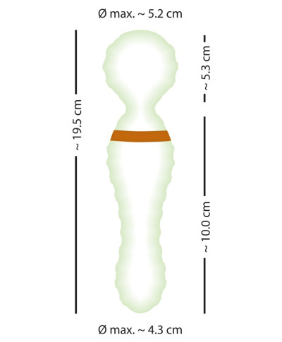 Podwójny masażer różdżka wibrator 19 cm 9 trybów