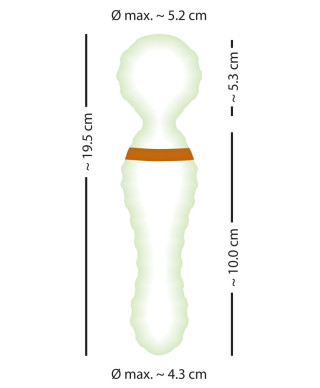 Podwójny masażer różdżka wibrator 19 cm 9 trybów