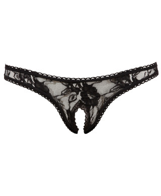 Crotchless String black L