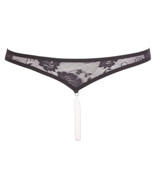 Lace String Pearls black L