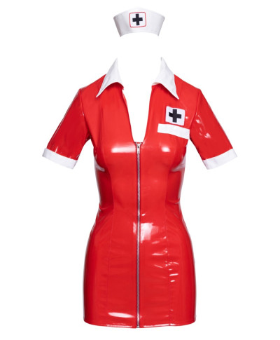 Vinyl Nurse red L