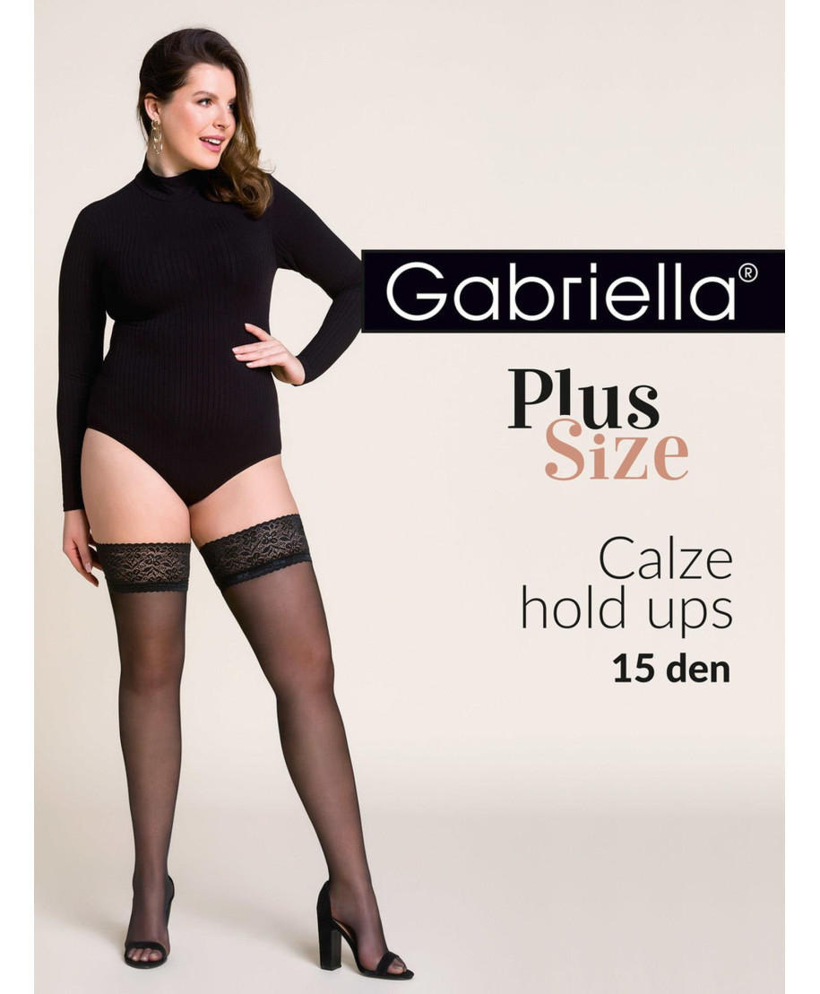 Bielizna-Pończochy Calze Lycra Czarne 4XL5XL Plus Size