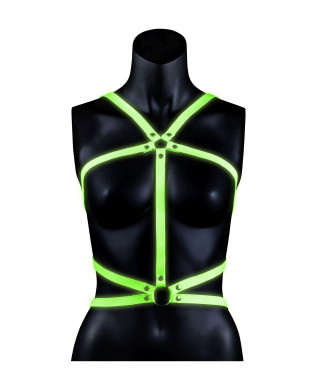 Body Harness - Glow in the Dark - Neon GreenBlack - LXL